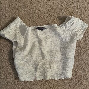 Kendall and Kylie hardly worn smock off shoulder crop top